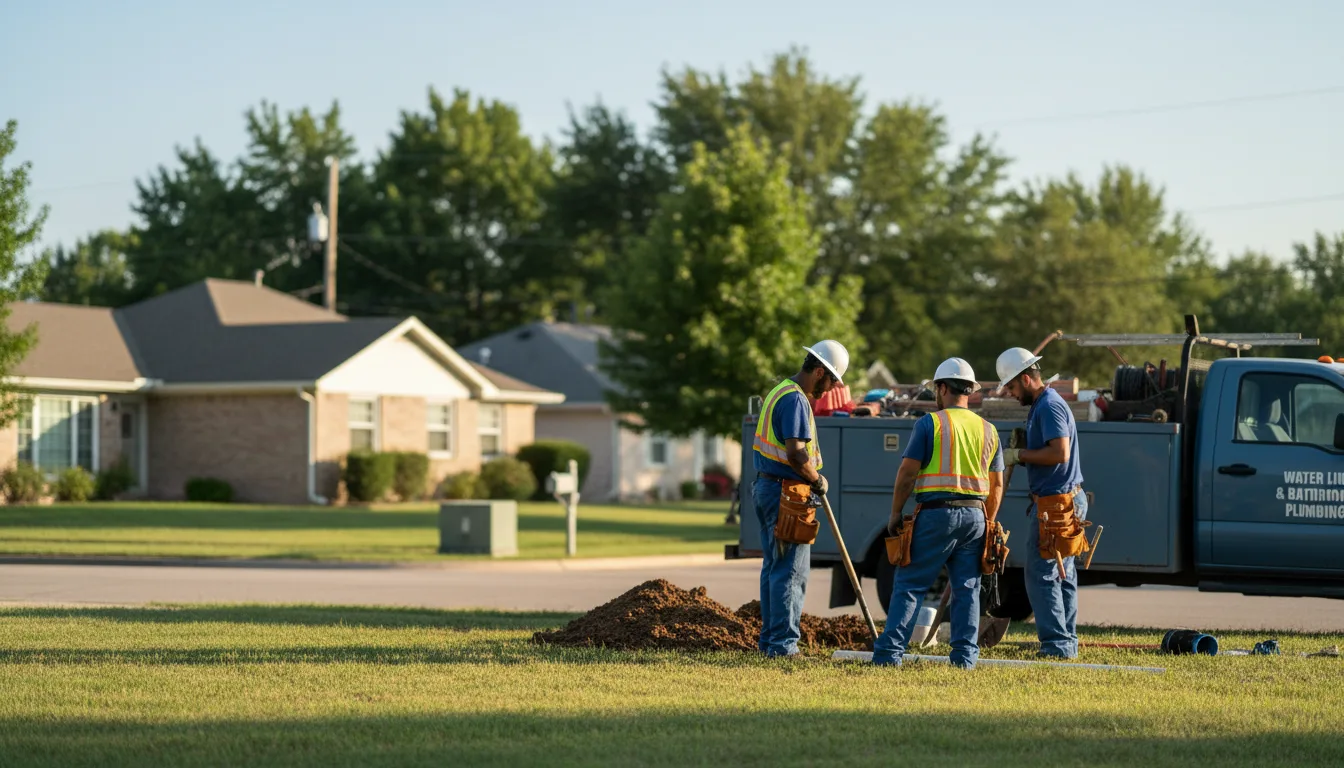 Residential water line and bathroom plumbing service in Riverside, WA